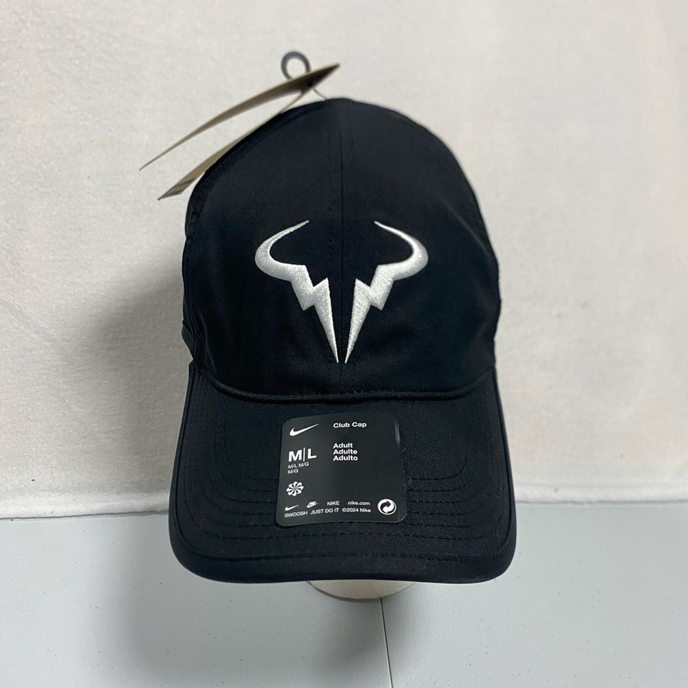 NWT- Nike Dri-Fit ADV Club Unstructured Rafa Cap Tennis Hat Black FB5600-010